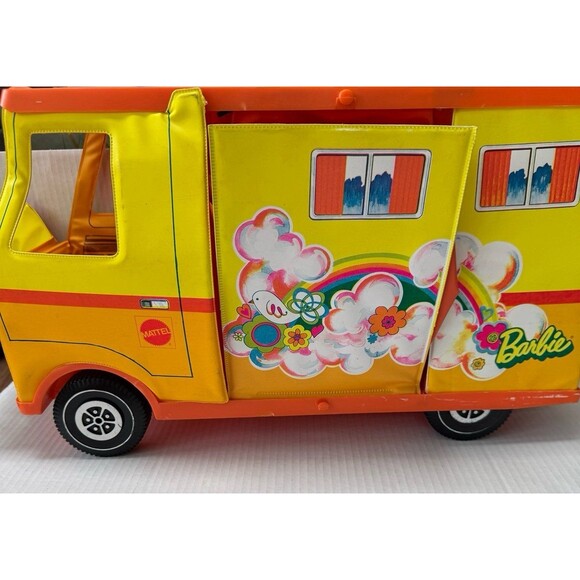Vintage 1970 Mattel Malibu Barbie Country Camper RV Wagon Pop Out Tent & Chairs - Picture 5 of 12